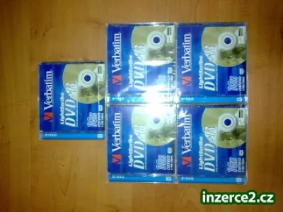 5 Ks DVD+R médium Verbatim LightScribe 4,7GB 16x speed