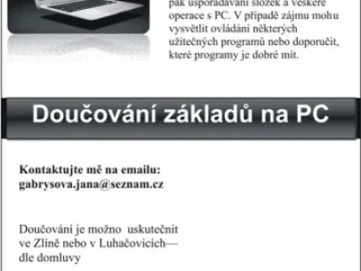Nabízím doučování základů na PC + tvorbu prezentací a dokumentů