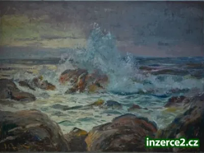 OLEJOMALBA -  JOSEF SVOBODA *1901 - 2x MOŘE V BRETANI