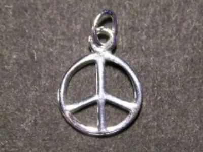 Hippie (peace) Symbol - stříbrný přívěsek