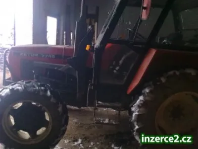 prodám traktor 7745 s čelním nakladačem a podkopem