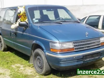 CHRYSLER – DODGE VOYAGER 2,5 /4-VÁLEC/ 5-KVALT=MANUÁLNÍ / 1993 / 2 – 7 -MÍSTNÝ, SV. MODRÁ BARVA + ŠEDÝ INTERIÉR, NAJETO 192 000 KM