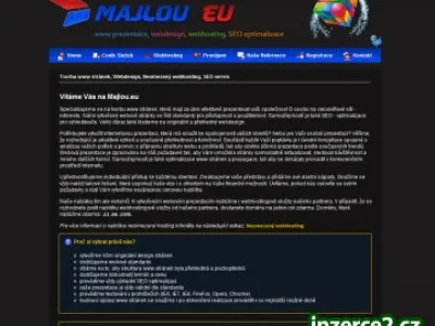 Majlou.eu, Zabíváme se profesionální tvorbou www stránek, SEO optimalizací, poskytujeme neomezený webhosting