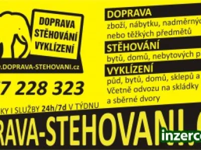 Stěhování a vyklízení nemovitostí. Doprava nábytku. Plzeň