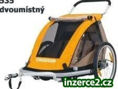 Prodám vozík za kolo Crozzer pro 2 děti