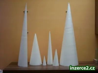 Kužele z polystyrenu výška 15 cm, 20cm, 24cm, 48cm a 95cm