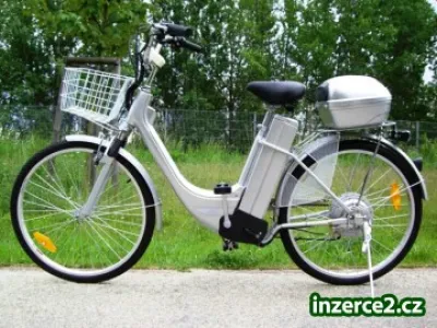 LUXUSNÍ ELEKTRO - KOLO/E-MOPED/ ABSOLUT CITY 250 /36V-250W/ + 6-TI stupnová přehazovačka - STŘÍBRNÁ METALÍZA