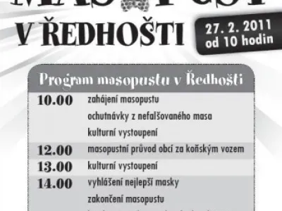 Pozvánka na farmářský masopust v Ředhošti