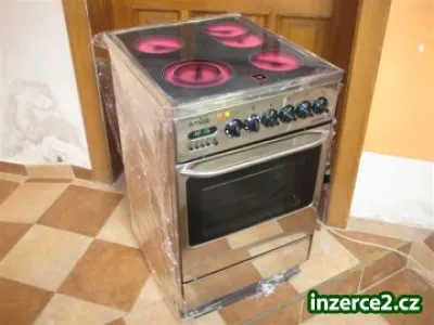 Sporák nerezový se sklokeramickou deskou AMICA exclusive - šíře 50 cm