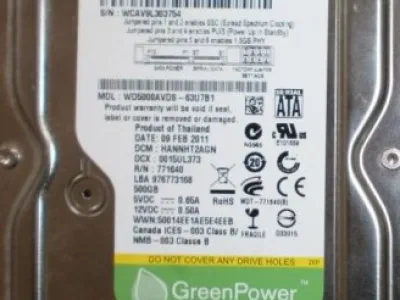 WD Green Power, 500 Gb, 3,5, SATA
