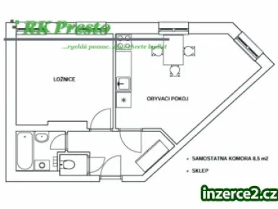 CP094-Pronájem bytu 2+kk, nedaleko centra ČB.