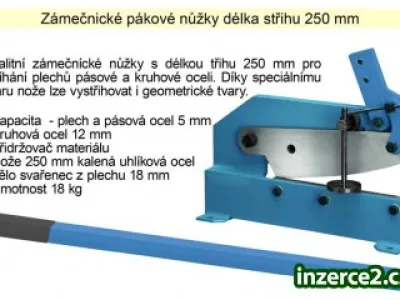 Zámečnické pákové nůžky 250 mm