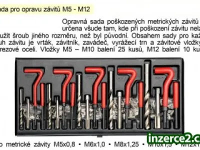 Sada pro opravu závitů M5 - M12