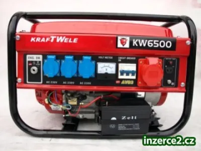 Elektrocentrála model 6,5 - elektrický startér - NOVA-třífázová-El.start+bat.