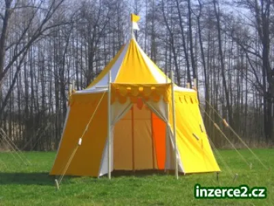 Prodám historický stan, šermířský stan, rytířský stan LANCELOT  ( 8-hran )  velikost 4m