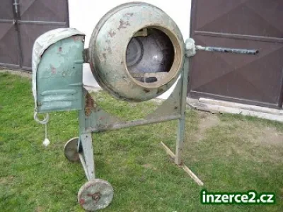 Stavební míchačka na 220 V na 1 až 2 kolečka