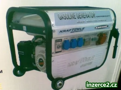 Benzínová elektrocentrála 4,0 KW generátor s aku a startérem