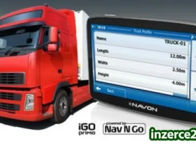 GPS navigace 5' pro nákladní vozidla a kamiony