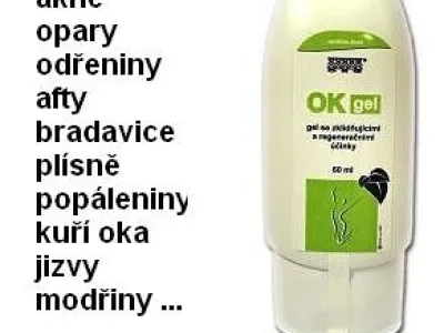OK GEL na problémy s AKNÉ, OPARY, ODŘENINAMI