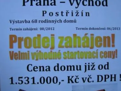 Prodej nového rodinného domu v Postřižíně