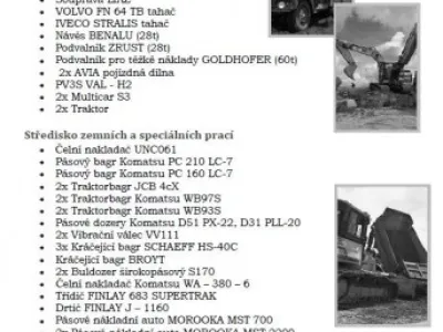 Pronájem dopravy a mechanizace