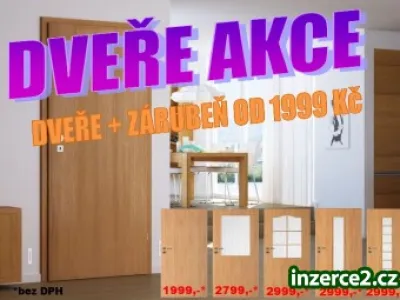akce na komplet dveri od 1999kc