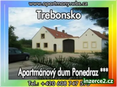 Ubytování na Třeboňsku: Apartmánový dům Ponědraž
