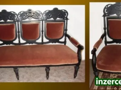 Starožitné sofa a křeslo