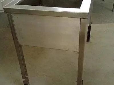 GASTRO nerezový stůl dvojdřez se sifónem