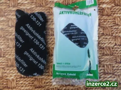 Aktivní uhlíkový filtr pro vysavač VORWERK 130/131