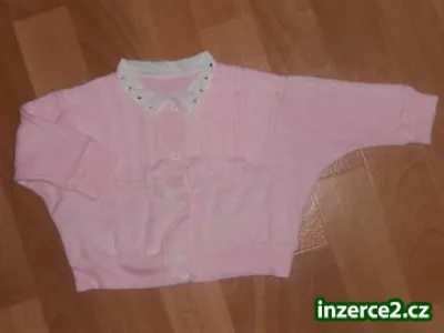 Růžové triko - kabátek, vel. asi na 1 rok