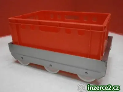 Manipulační nerezové vozík pod EU bedny