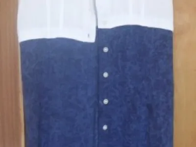 šaty propínací modrobílé
