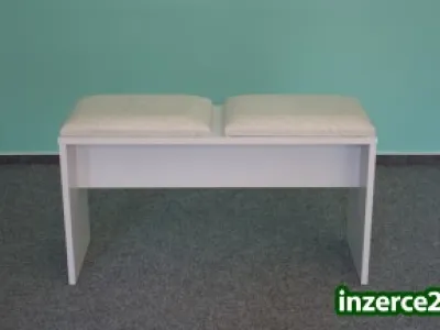 Taburet lavice se 2 čalouněnými sedáky