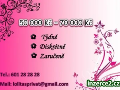 Super práce! 70 000Kč za týden!