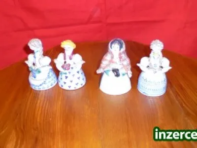 4 glazované figurky, folklor