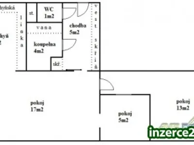 Prodej bytu 2+1 (3+1) - 53m2, zděný dům, OV, zahrada (471m2), Praha 6 – Petřiny, ul. Na Petřinách