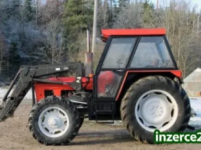 Traktor Zetor 7045. 75Z s čelním nakladačem a SPZ