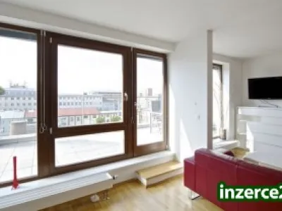 Pronájem 1+kk, terasa, komora, Praha - Holešovice