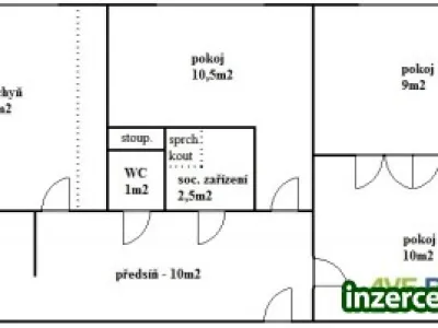 Pronájem zařízeného bytu 2+1 (3+1) - 57m2, Praha 8 – Libeň, ul. Pod Bání
